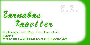 barnabas kapeller business card